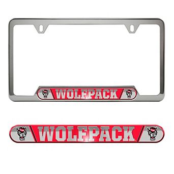 Logo Brands NC State Wolfpack Embossed License Plate Frame