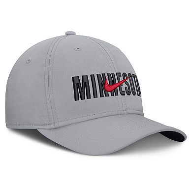 Men's Nike Gray Minnesota Twins Primetime Dri-FIT Rise Bozz Flex Hat