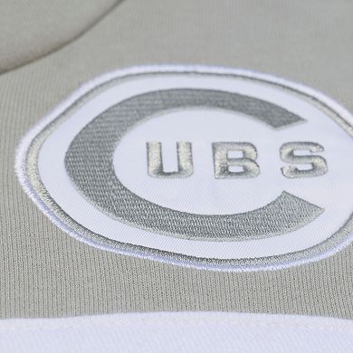 Men's Mitchell & Ness Gray Chicago Cubs Thunderstorm Head Coach Hoodie