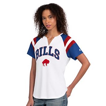 Women's Starter White Buffalo Bills Game On Notch Neck T-Shirt