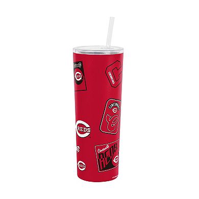Logo Brands Cincinnati Reds 30oz Dreamweave Straw Tumbler