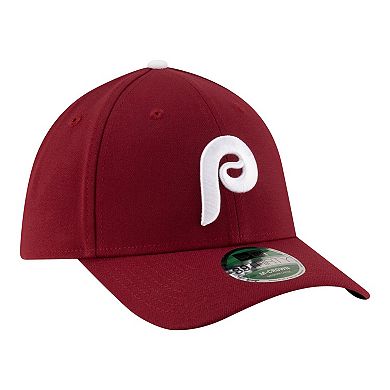Men's New Era Burgundy Philadelphia Phillies Player Replica 39THIRTY M-Crown Flex Hat