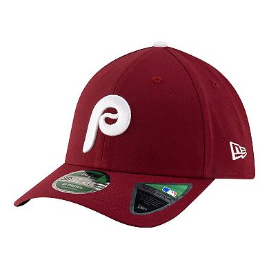 Men's New Era Burgundy Philadelphia Phillies Player Replica 39THIRTY M-Crown Flex Hat