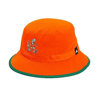 Men's adidas Orange Miami Hurricanes Bucket Hat