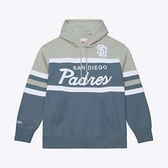 Men's Mitchell & Ness Gray San Diego Padres Thunderstorm Head Coach Hoodie