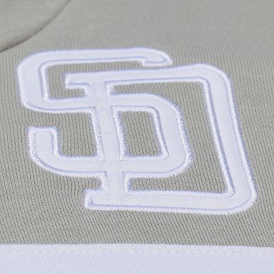Men's Mitchell & Ness Gray San Diego Padres Cooperstown Collection Thunderstorm Head Coach Hoodie