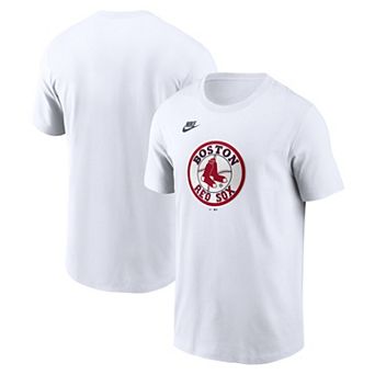 Men's Nike White Boston Red Sox Cooperstown Collection Logo T-Shirt