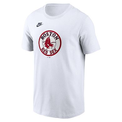 Men's Nike White Boston Red Sox Cooperstown Collection Logo T-Shirt