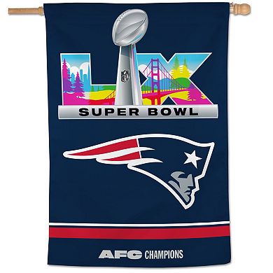 WinCraft New England Patriots 2025 AFC Champions Single-Sided 28" x 40" Vertical Banner