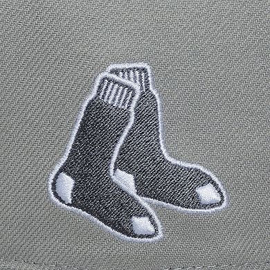 Men's Mitchell & Ness Gray Boston Red Sox Thunderstorm Head Coach Pro-Crown Adjustable Hat