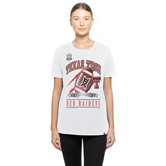 Women's New Era White Texas Tech Red Raiders 2025 Big 12 Football Champions Locker Room T-Shirt