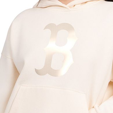 Women's Starter Cream Boston Red Sox Pastel Relaxed Hoodie