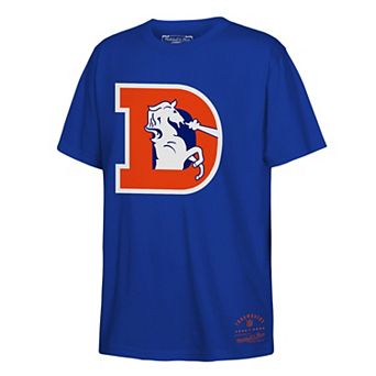 Youth Mitchell & Ness Royal Denver Broncos Retro Logo T-Shirt