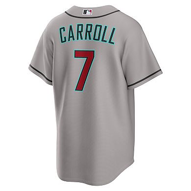 Men's Nike Corbin Carroll Gray Arizona Diamondbacks Road Replica Jersey