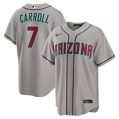 Men's Nike Corbin Carroll Gray Arizona Diamondbacks Road Replica Jersey
