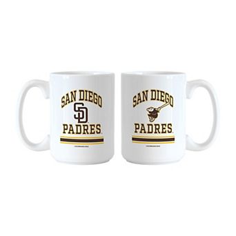 Logo Brands San Diego Padres 15oz. Current & Throwback Mug Set