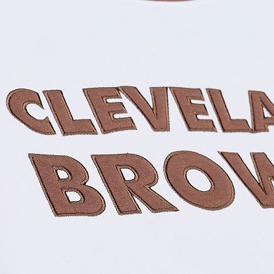 Men's Mitchell & Ness White Cleveland Browns Arctic Fleece Sweatshirt