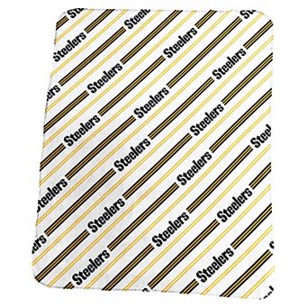 Logo Brands Pittsburgh Steelers 50" x 60" Classic Vertical Stripe Fleece Throw Blanket