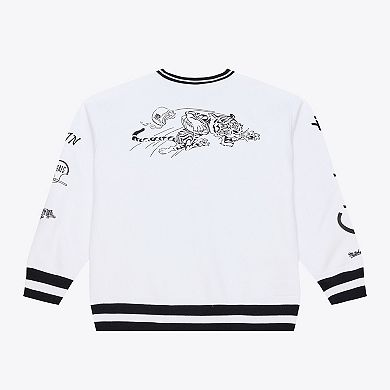 Men's Mitchell & Ness White Cincinnati Bengals Arctic Fleece Sweatshirt