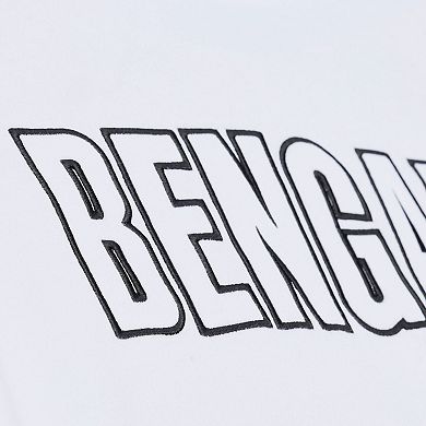 Men's Mitchell & Ness White Cincinnati Bengals Arctic Fleece Sweatshirt