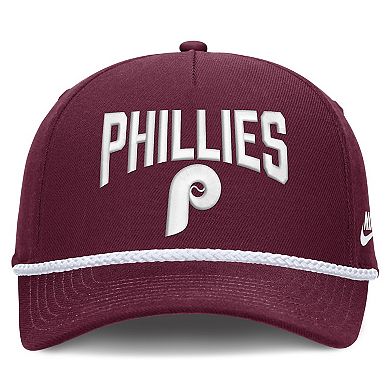 Men's Nike Burgundy Philadelphia Phillies Cooperstown Rise Adjustable Hat