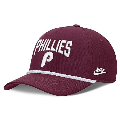 Men's Nike Burgundy Philadelphia Phillies Cooperstown Rise Adjustable Hat