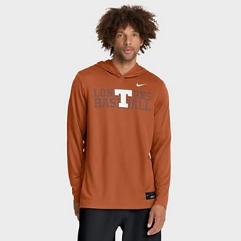 Men's Nike Texas Orange Texas Longhorns Dugout Dri-FIT Long Sleeve Hooded T-Shirt