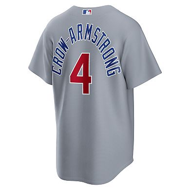 Men's Nike Pete Crow-Armstrong Gray Chicago Cubs Road Replica Jersey