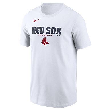 Men's Nike White Boston Red Sox Bold Team Name T-Shirt