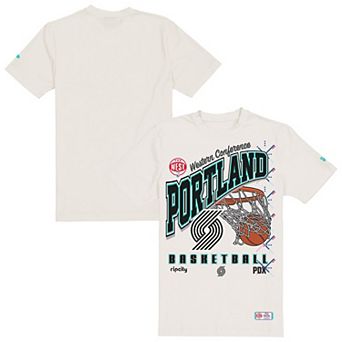 Men's New Era Cream Portland Trail Blazers Oversized City Edition Remix Vintage T-Shirt