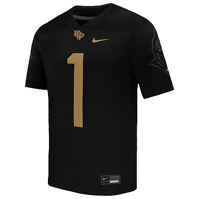 Men's Nike #1 Black UCF Knights Alternate Game Football Jersey
