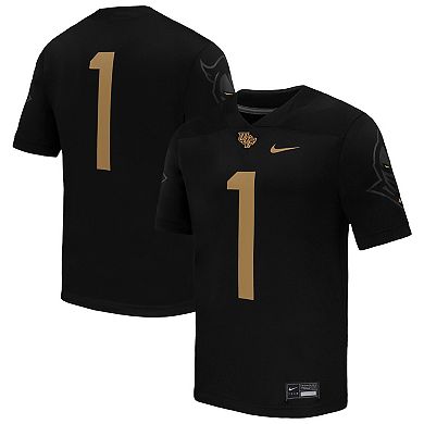 Men's Nike #1 Black UCF Knights Alternate Game Football Jersey