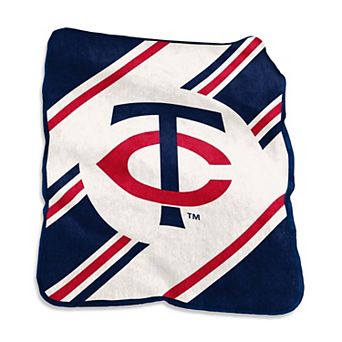 Logo Brands Minnesota Twins 50" x 60" Raschel Stripe Throw Blanket