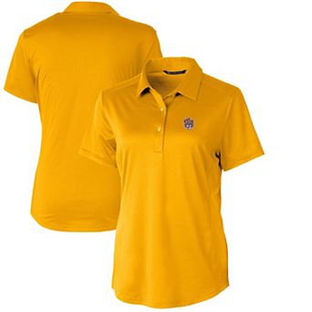 Women's Cutter & Buck Gold LSU Tigers Vault Prospect Textured Stretch Polo