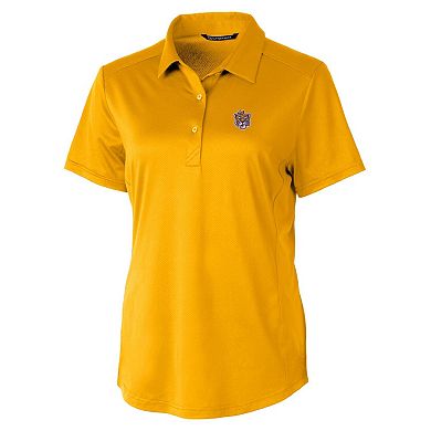 Women's Cutter & Buck Gold LSU Tigers Vault Prospect Textured Stretch Polo