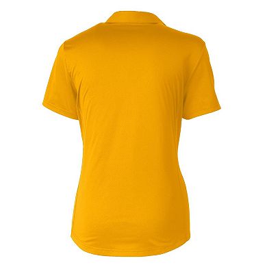Women's Cutter & Buck Gold LSU Tigers Vault Prospect Textured Stretch Polo