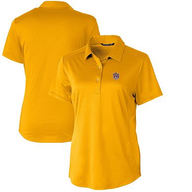 Women's Cutter & Buck Gold LSU Tigers Vault Prospect Textured Stretch Polo