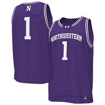 Men's Under Armour #1 Purple Northwestern Wildcats Replica Basketball Jersey