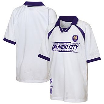 Youth Outerstuff White Orlando City SC Mesh Raglan T-Shirt