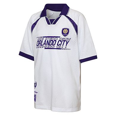 Youth Outerstuff White Orlando City SC Mesh Raglan T-Shirt