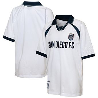 Youth Outerstuff White San Diego FC Mesh Raglan T-Shirt