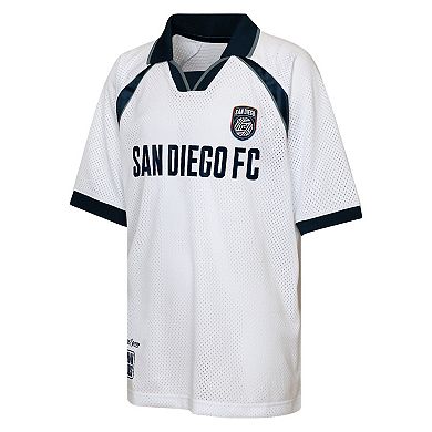Youth Outerstuff White San Diego FC Mesh Raglan T-Shirt