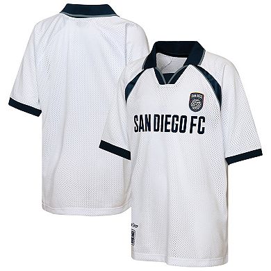 Youth Outerstuff White San Diego FC Mesh Raglan T-Shirt