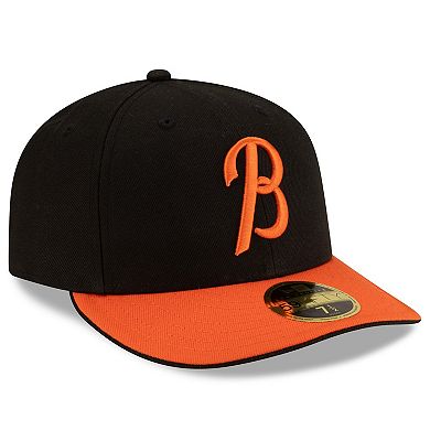 Men's New Era Black/Orange Baltimore Orioles Authentic Collection Low Profile 59FIFTY Fitted Hat