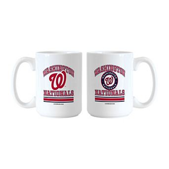 Logo Brands Washington Nationals 15oz. Current & Throwback Mug Set