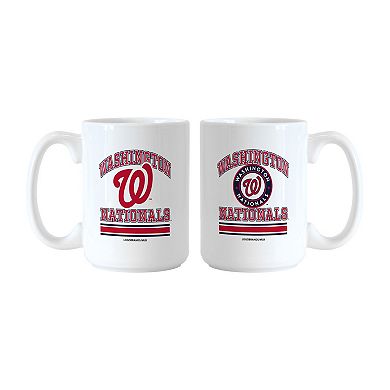 Logo Brands Washington Nationals 15oz. Current & Throwback Mug Set