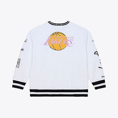 Men's Mitchell & Ness White Los Angeles Lakers Arctic Fleece Sweatshirt