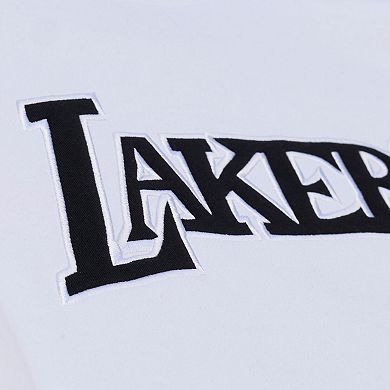 Men's Mitchell & Ness White Los Angeles Lakers Arctic Fleece Sweatshirt