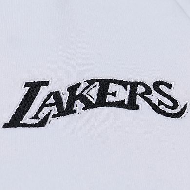 Men's Mitchell & Ness White Los Angeles Lakers Arctic Fleece Sweatshirt