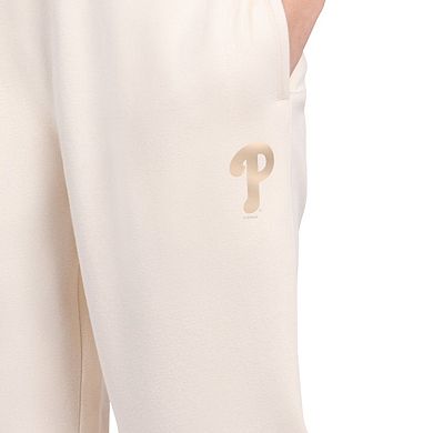 Women's Starter Cream Philadelphia Phillies Pastel High Waisted Fleece Pants